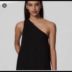 LOFT one shoulder black top